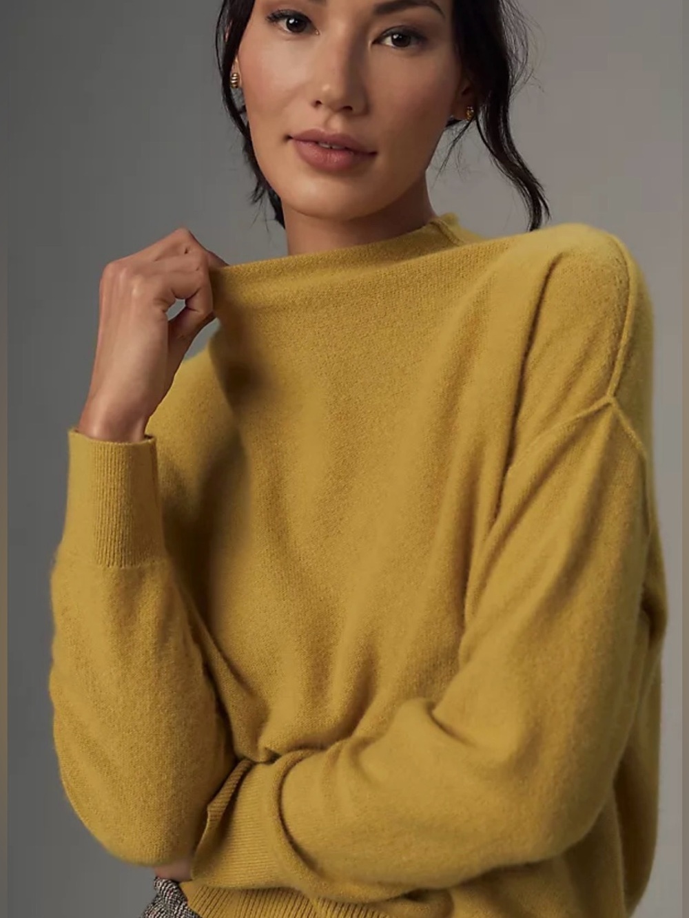 Pilcro The Alani Cashmere Mock-Neck Sweater sz S